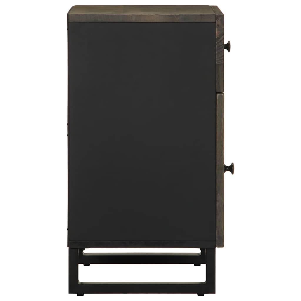 Mesa de cabeceira 50x33x60 cm madeira de mangueira maciça preto