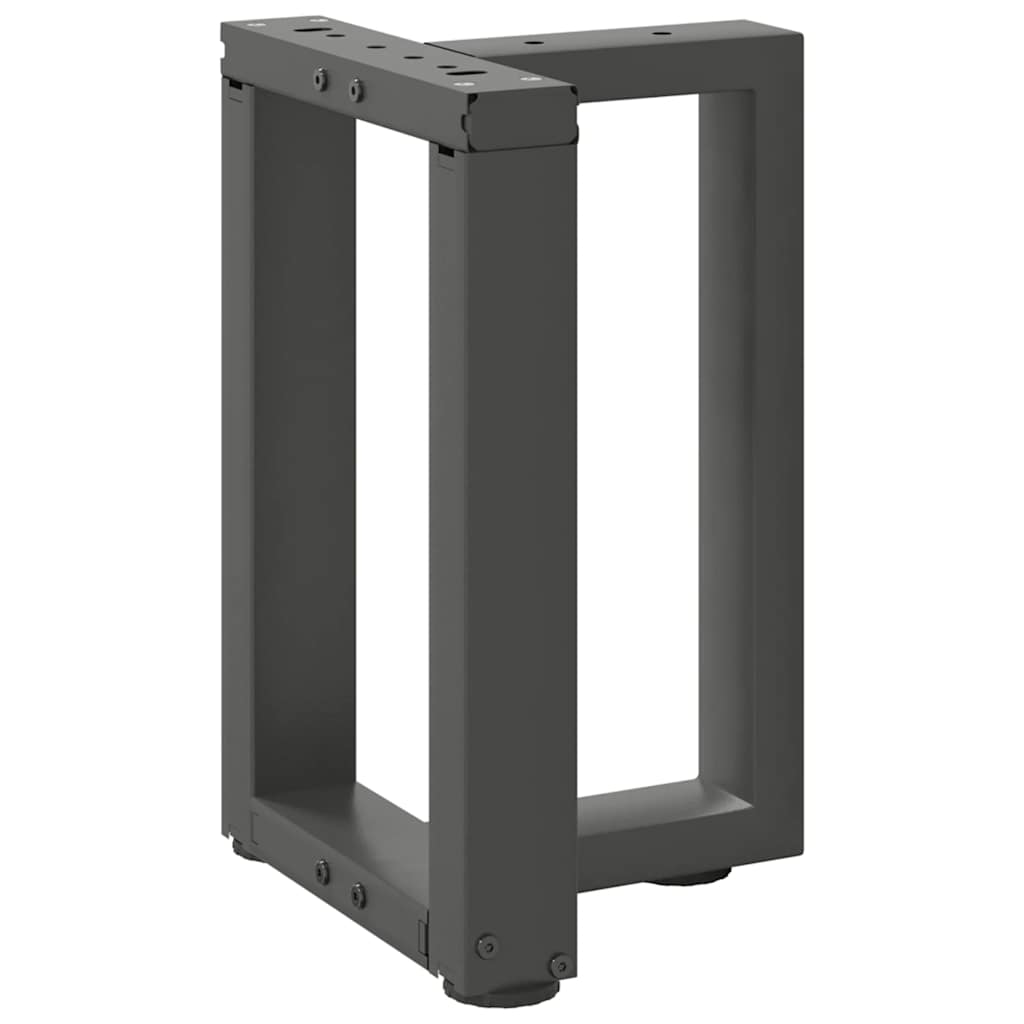 Pés para mesa de centro em forma de t, 2 peças, antracite, 38x25x(42-43) cm, aço