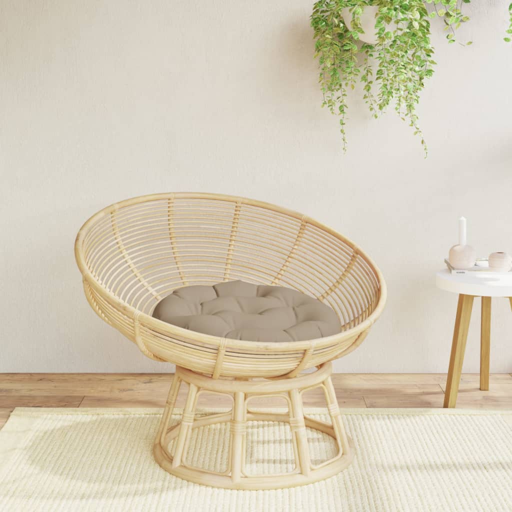 Almofadão redondo ø 60 x11 cm tecido oxford cinza-acastanhado
