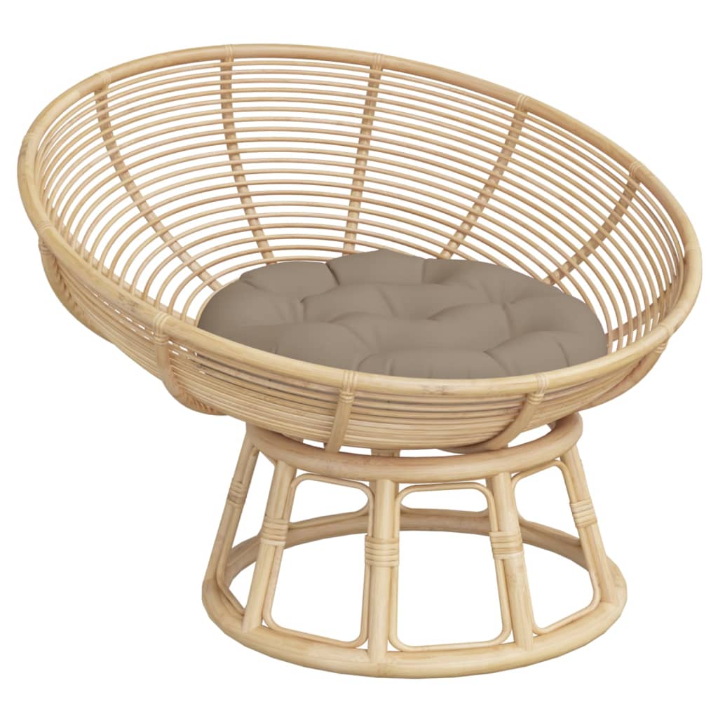 Almofadão redondo ø 60 x11 cm tecido oxford cinza-acastanhado