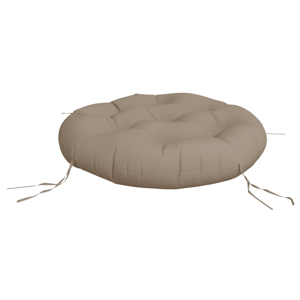 Almofadão redondo ø 60 x11 cm tecido oxford cinza-acastanhado