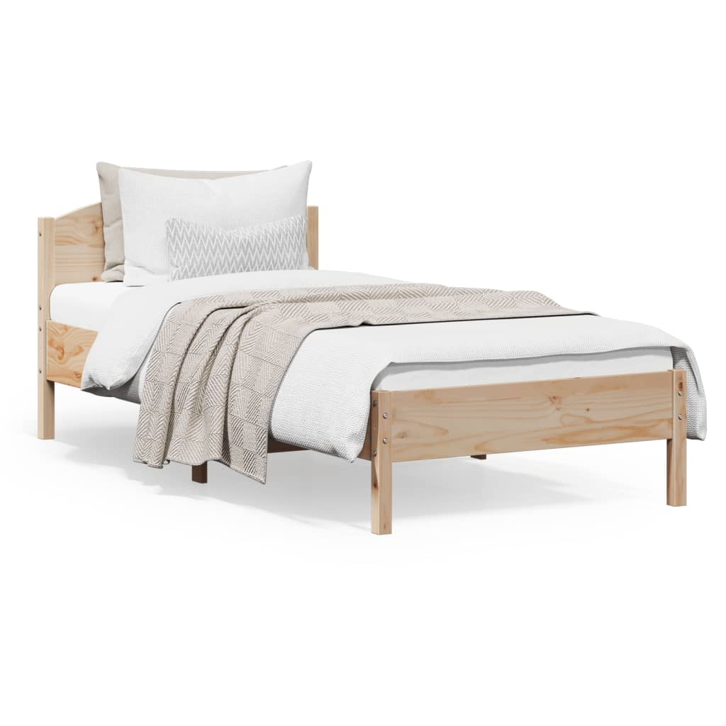 Cama sem colchão 100x200 cm madeira de pinho maciça