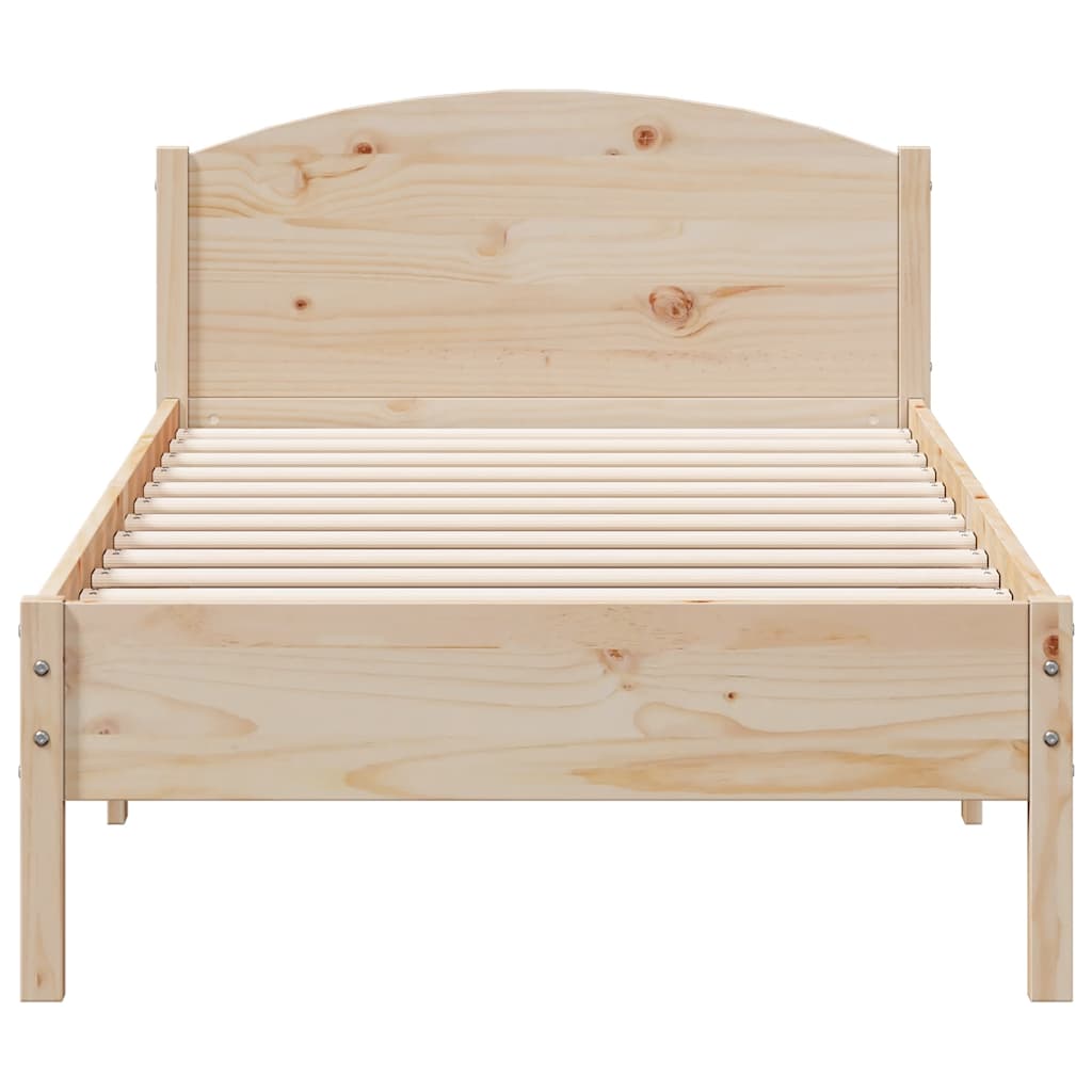 Cama sem colchão 100x200 cm madeira de pinho maciça