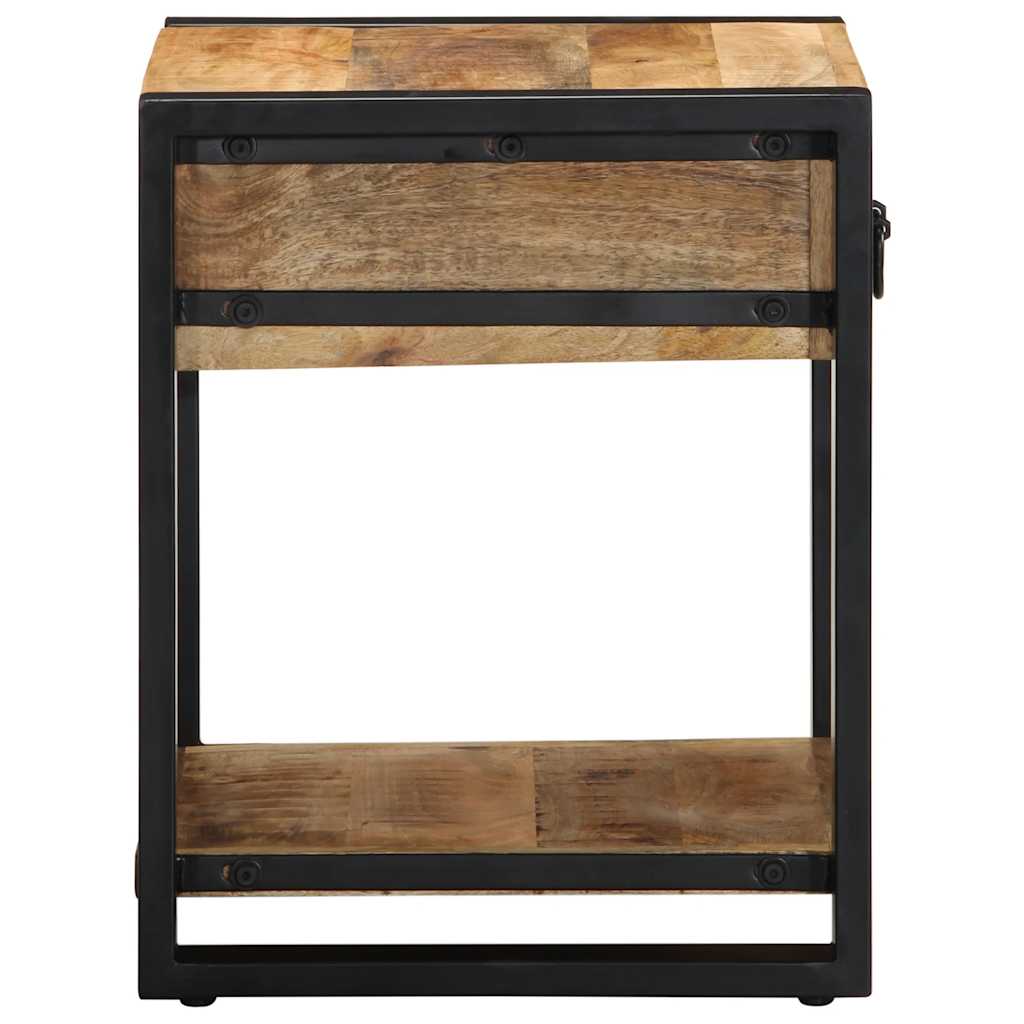 Mesa de apoio 40x40x50 cm madeira de mangueira áspera maciça
