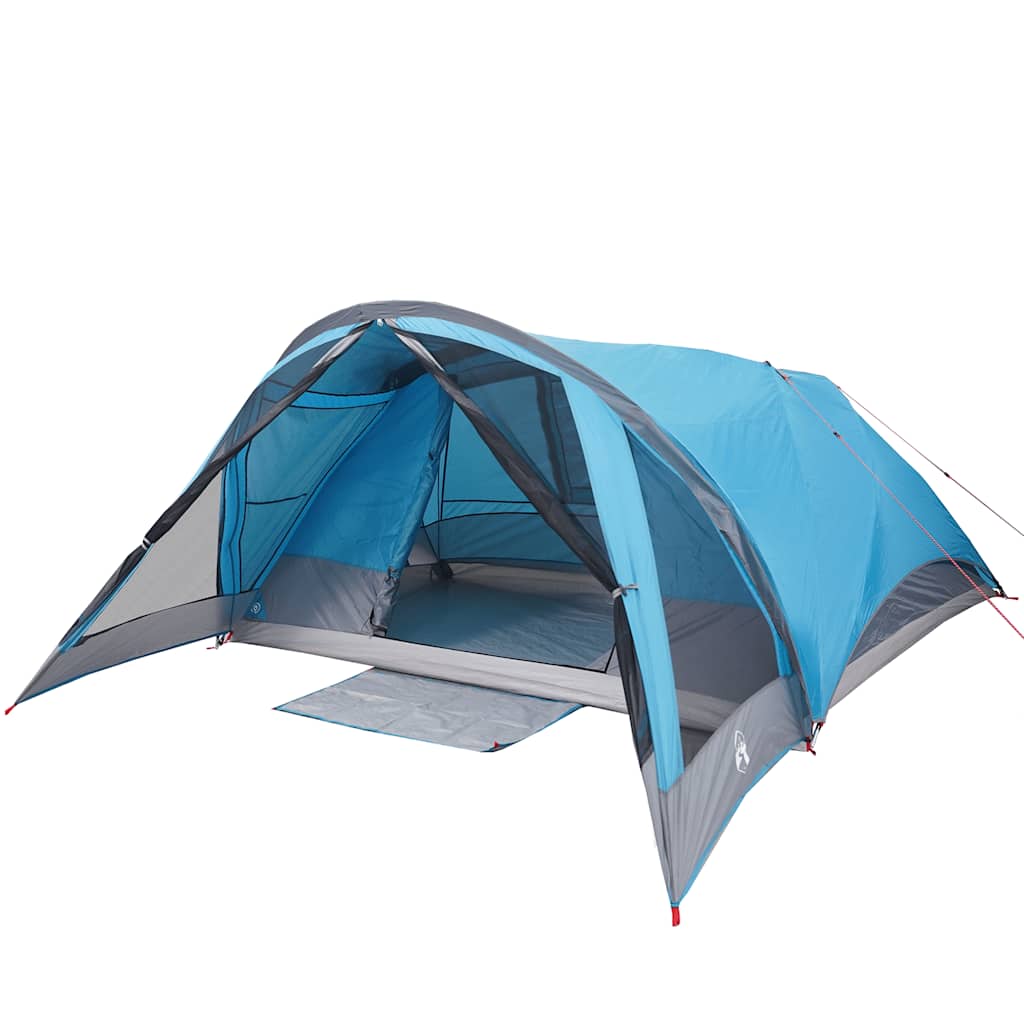 Tenda familiar estilo cabana para 6 pessoas impermeável azul