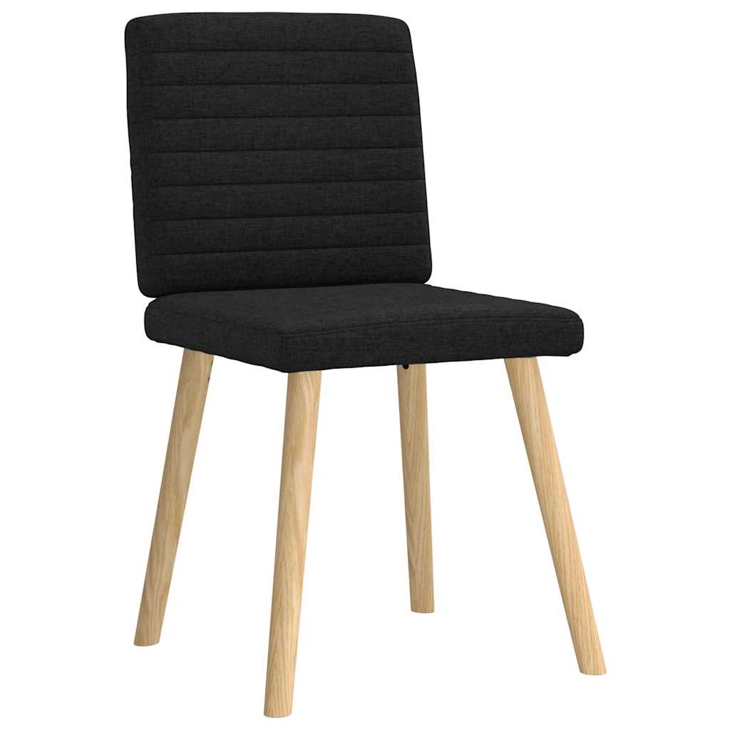 Cadeiras de jantar 6 pcs tecido preto