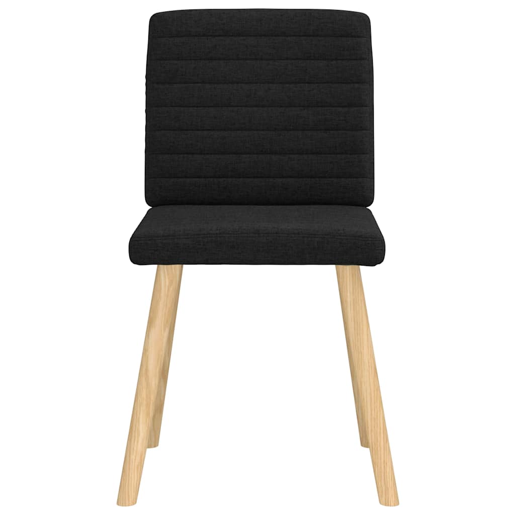 Cadeiras de jantar 6 pcs tecido preto