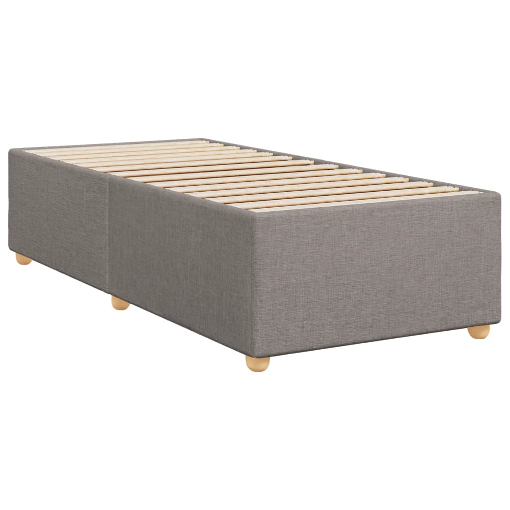 Estrutura de cama sem colchão 90x190 cm tecido cinzento
