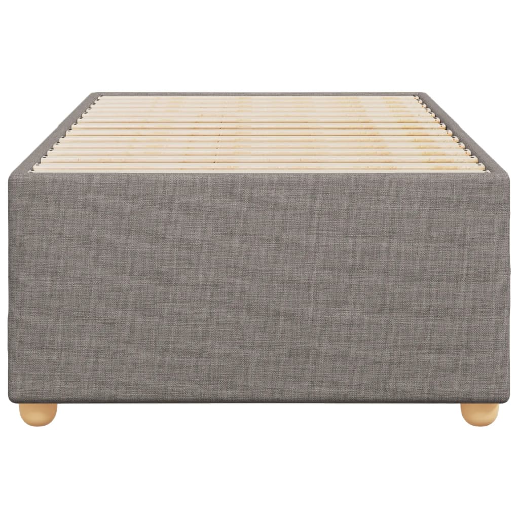 Estrutura de cama sem colchão 90x190 cm tecido cinzento