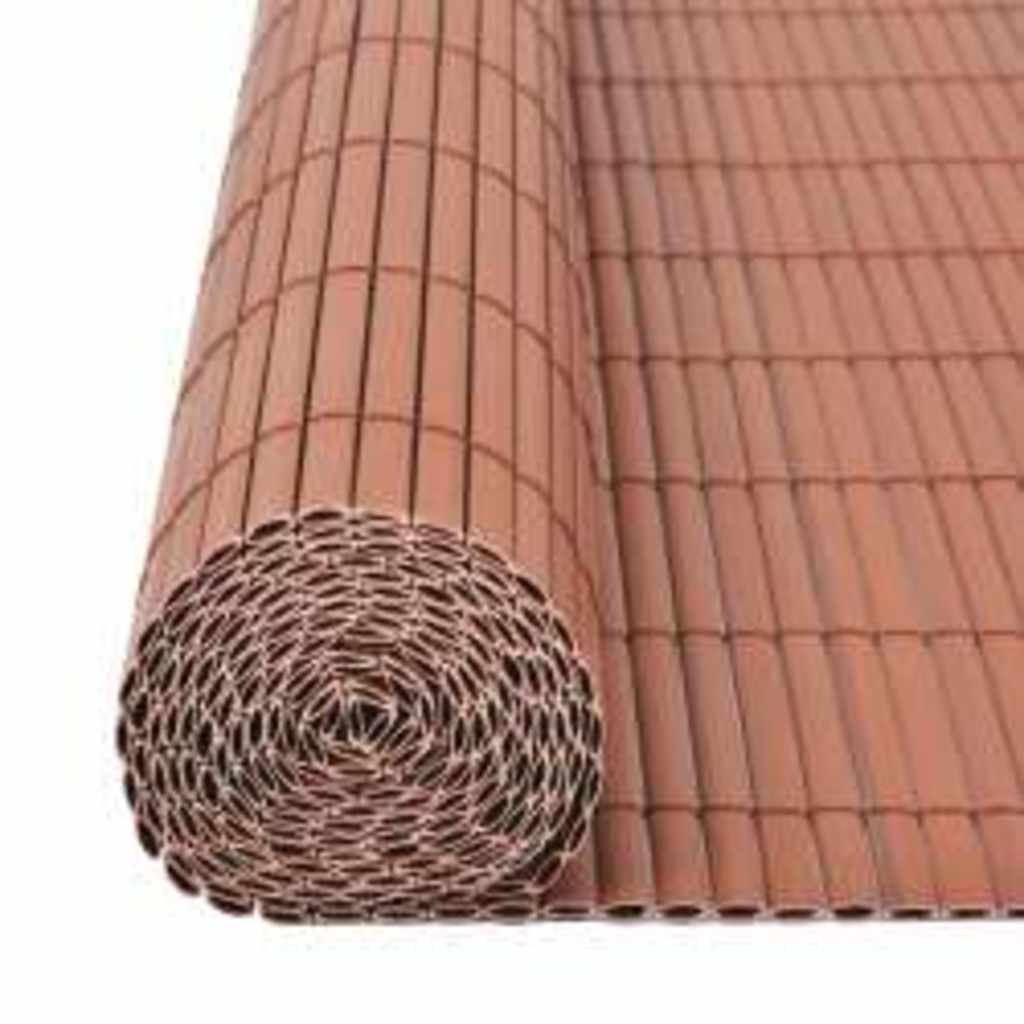 Cerca de jardim dupla face 90x400 cm castanho