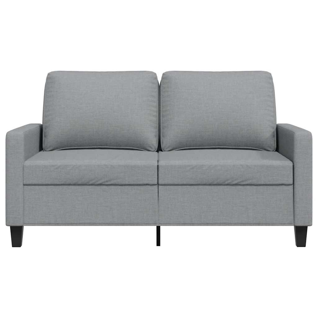 Sofá de 2 lugares em tecido 120 cm cinzento-claro