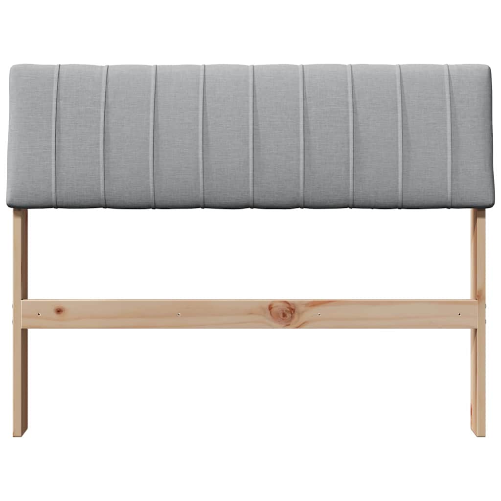 Cabeceira estofada cinzento-claro 100 cm