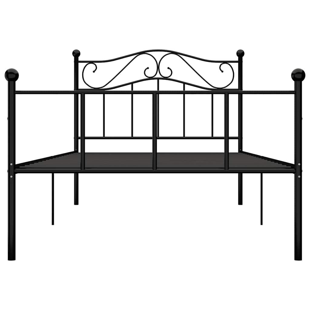 Estrutura de cama 90x200 cm metal preto