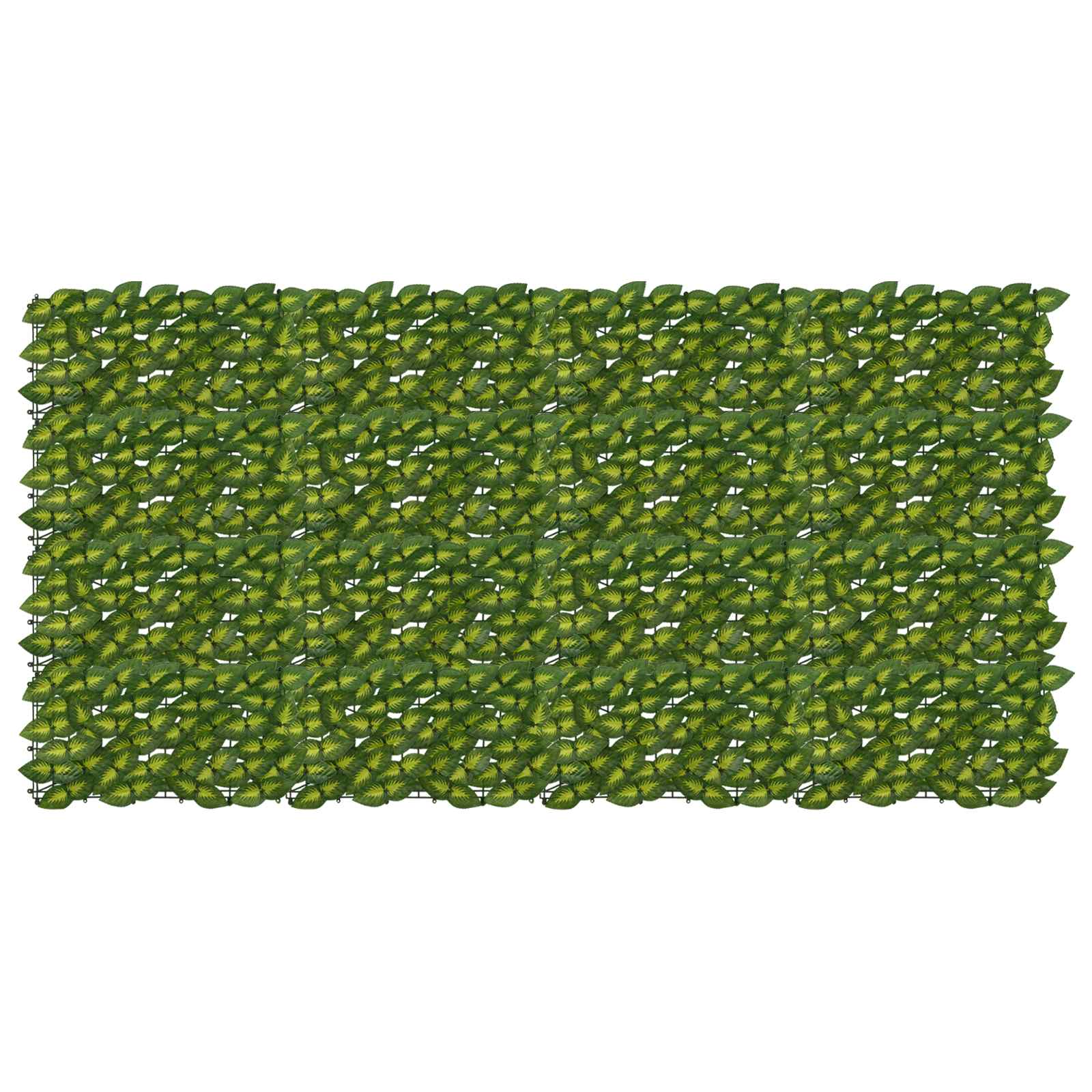 Tela de varanda com folhas verde e amarelo 200 x 100 cm
