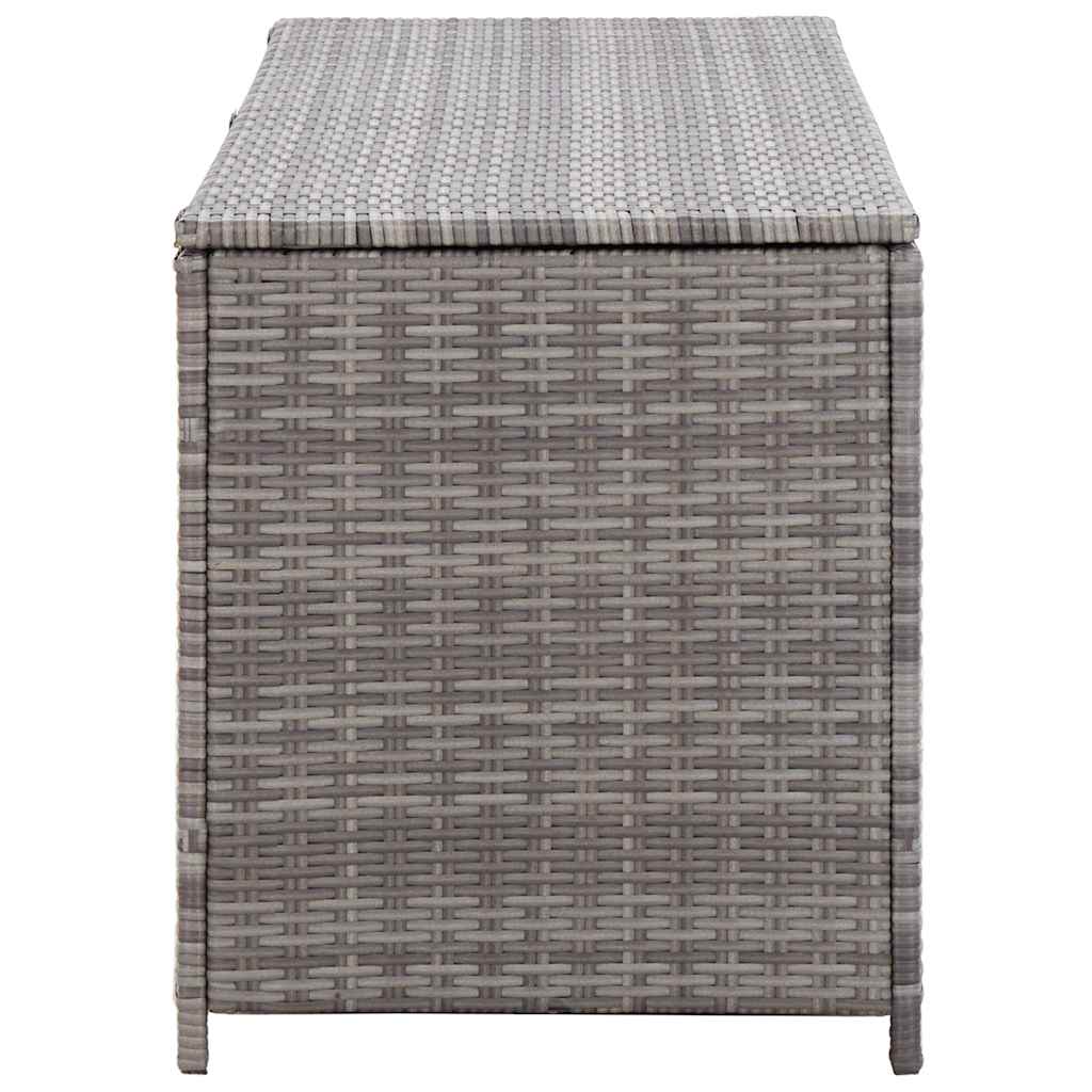 Caixa de arrumação para jardim 150x50x60 cm vime PE cinzento