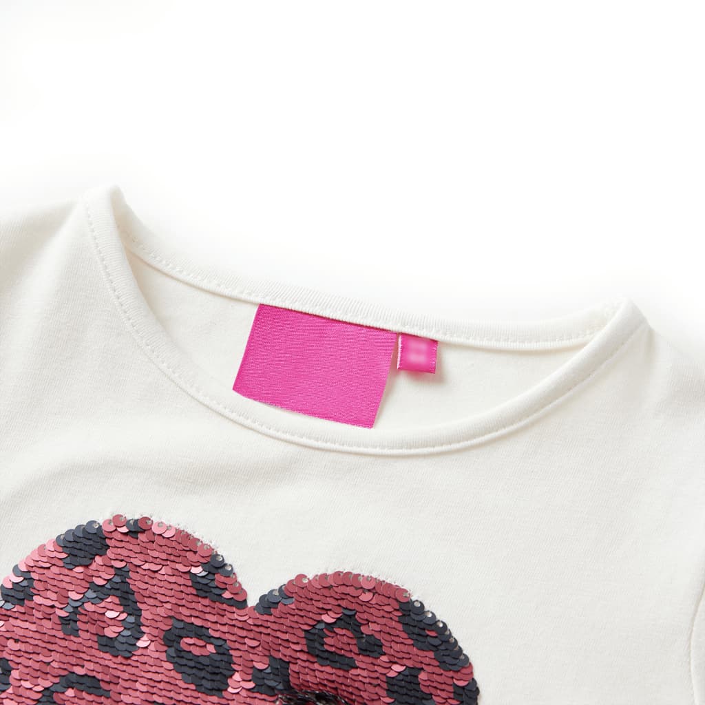 T-shirt de manga comprida para criança cor cru 104