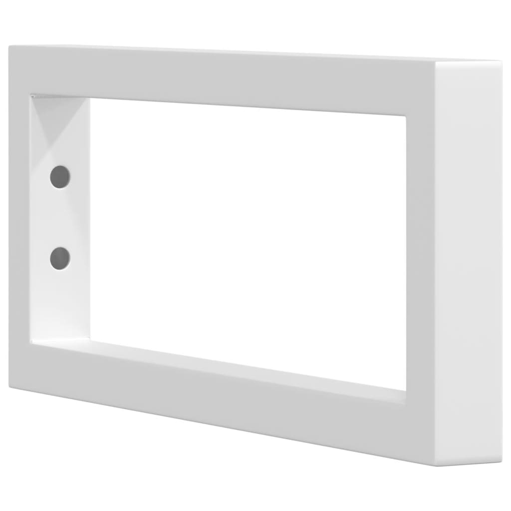 Suportes de prateleira p/ lavatório 2 pcs aço retangular branco