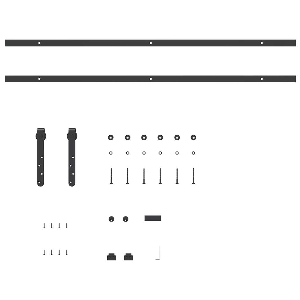 Kit para armário deslizante aço carbono 213 cm