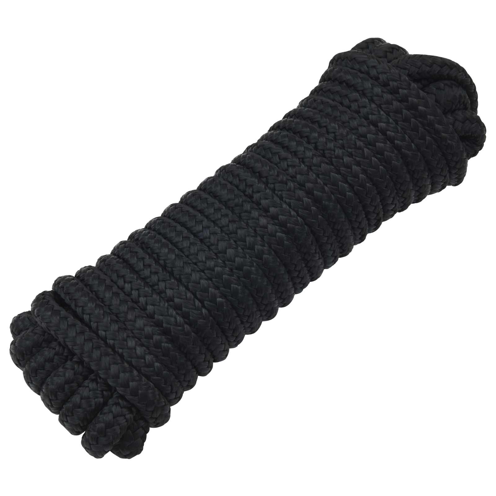 Corda de barco 10 mm 9 m preto poliéster