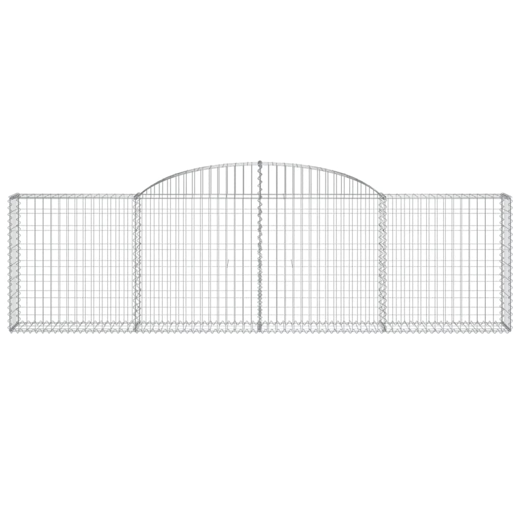 Cestos gabião arqueados 13pcs 300x30x80/100cm ferro galvanizado