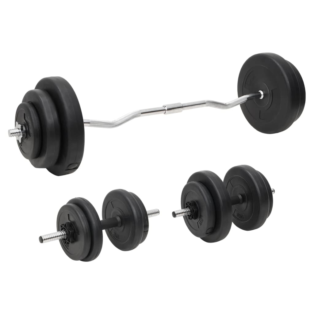 Barras e halteres com discos 60 kg