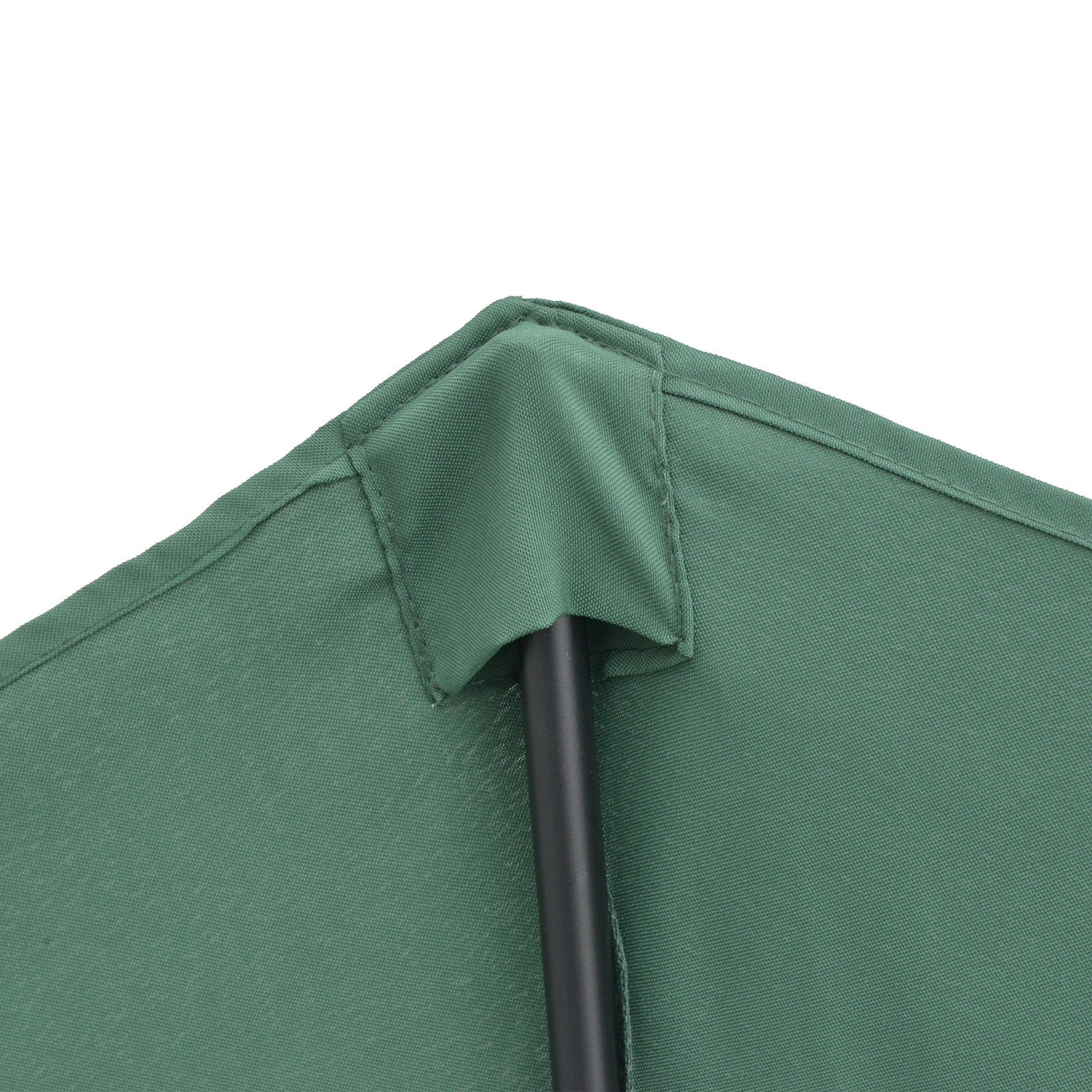 Chapéu de sol semicircular 269x138x236cm chapéu de sol à manivela para jardim terraço pátio piscina verde
