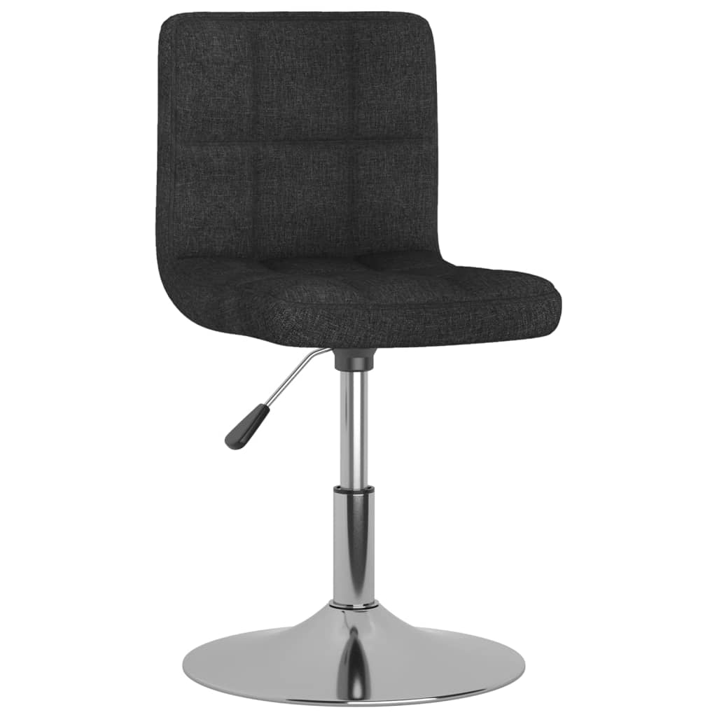 Cadeiras de jantar giratórias 6 pcs tecido preto