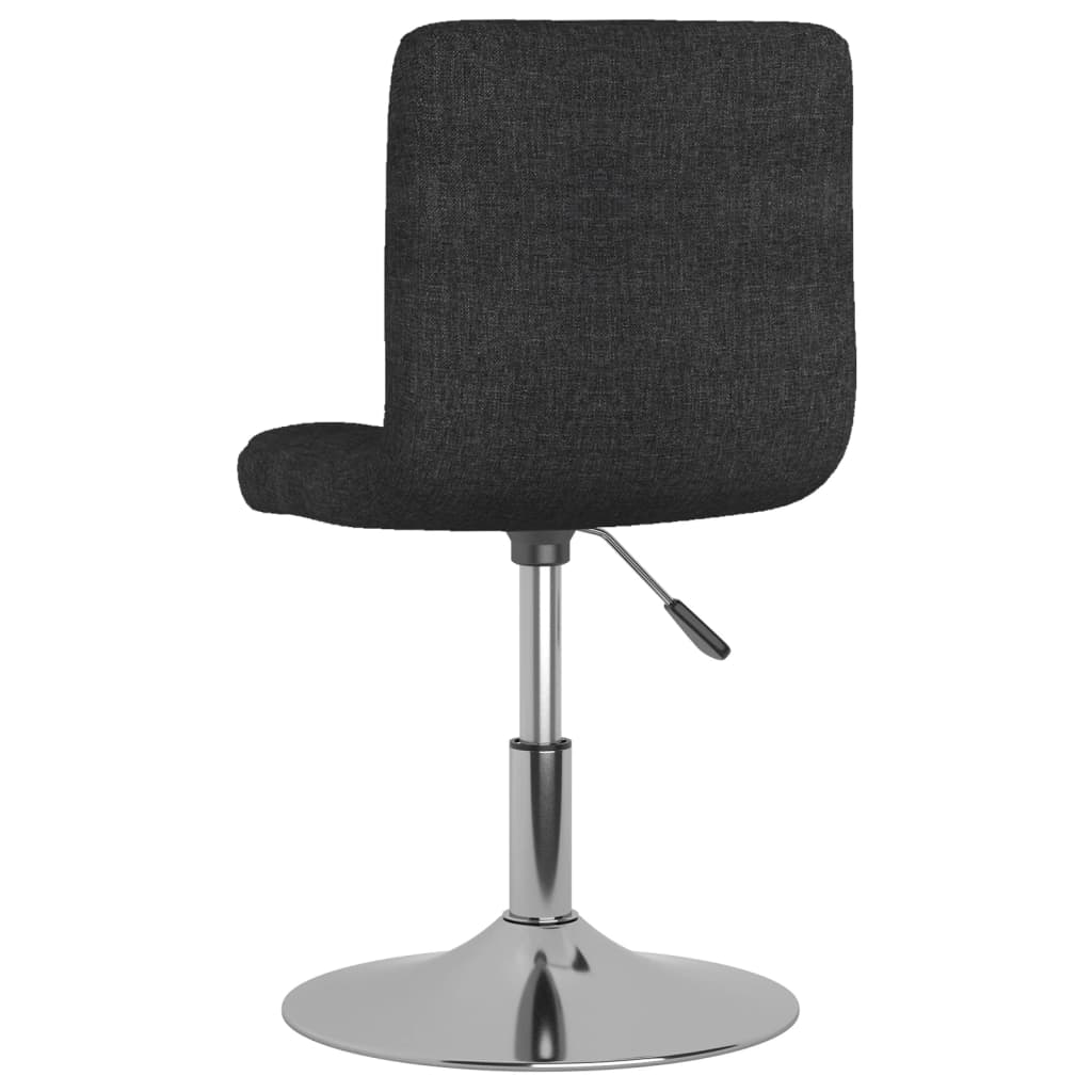 Cadeiras de jantar giratórias 6 pcs tecido preto
