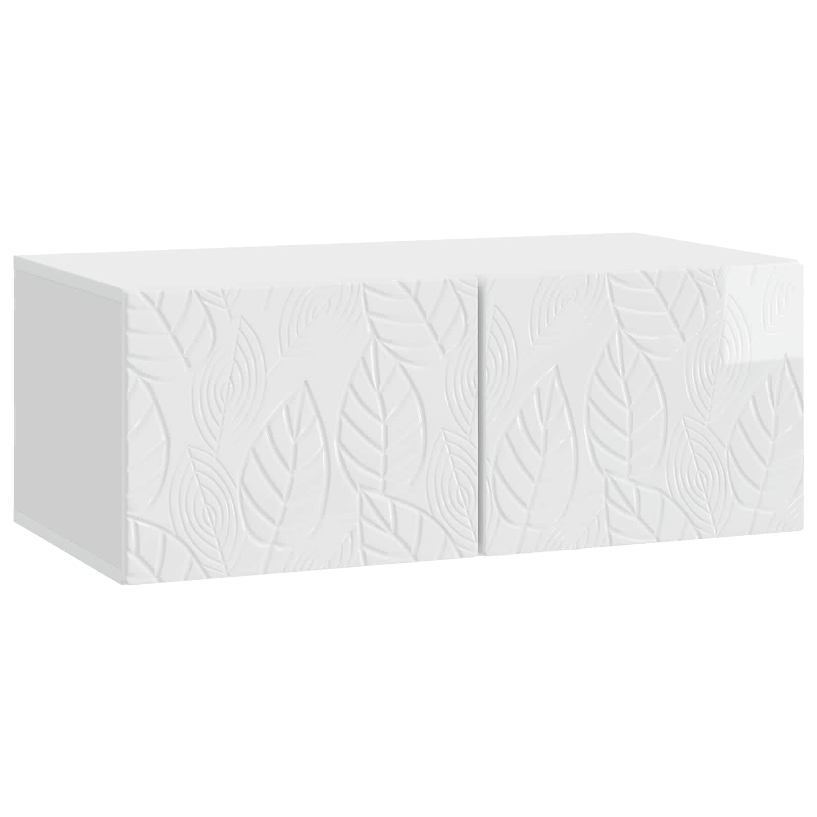 Gabinete de TV de parede 59,5 x 31 cm branco brilhante