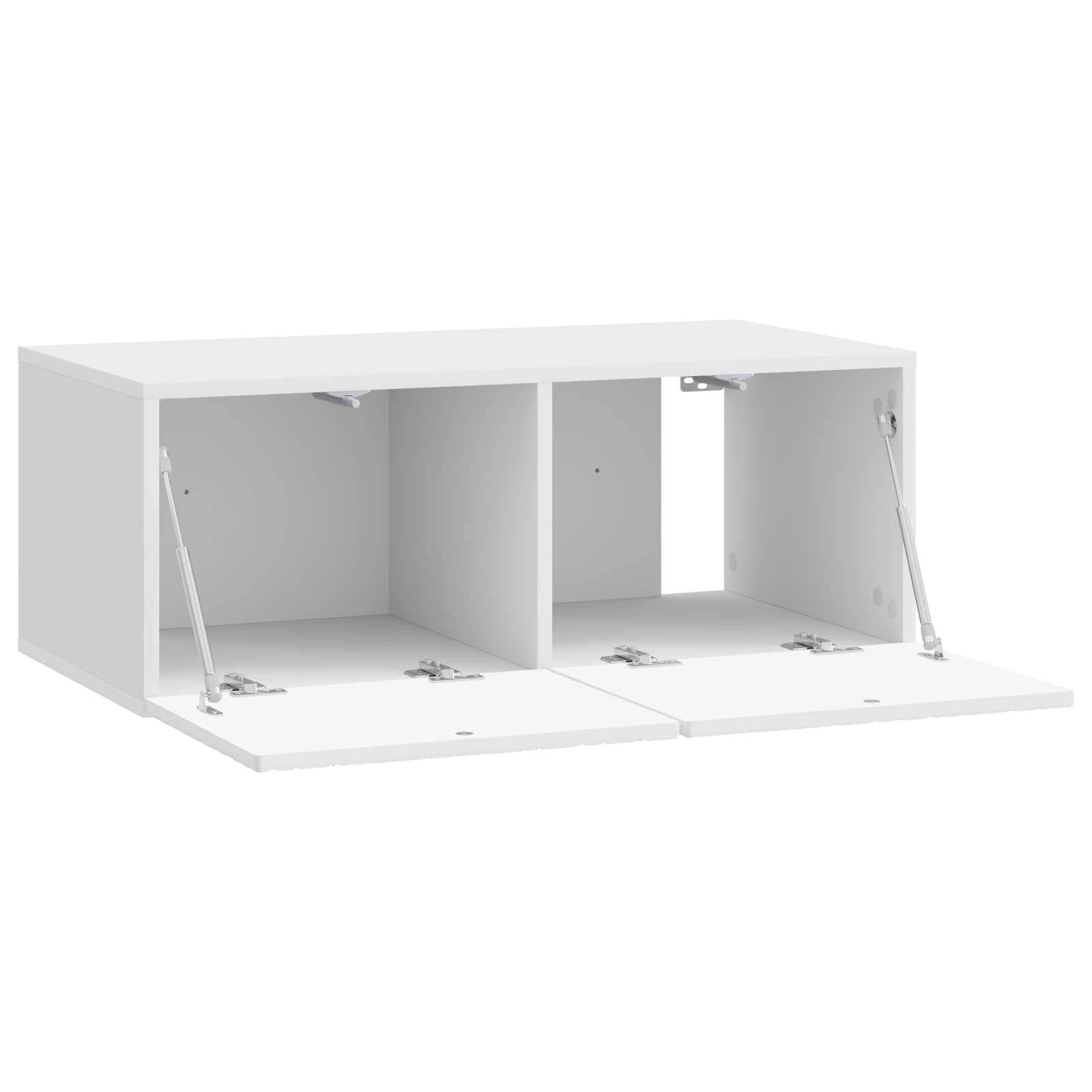 Gabinete de TV de parede 59,5 x 31 cm branco brilhante