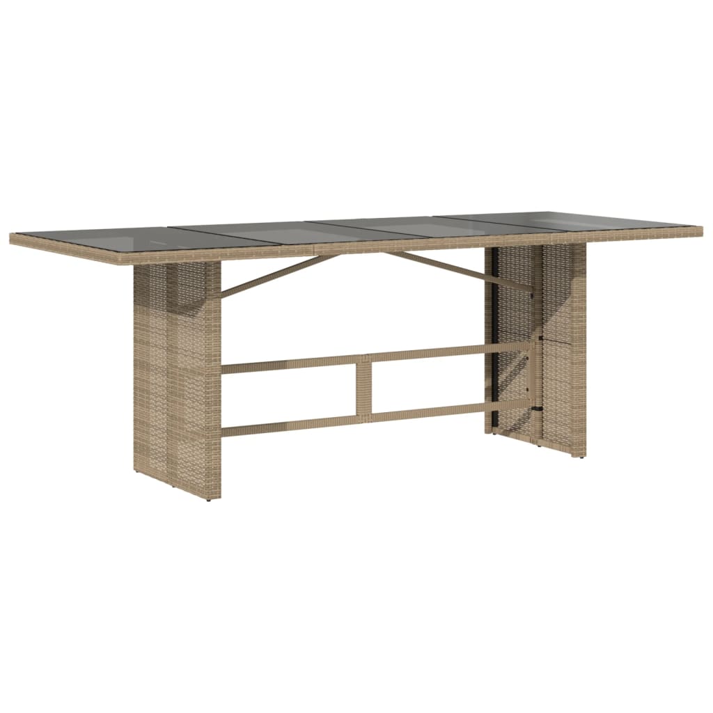 9 Pcs conjunto de jantar p/ jardim com almofadões vime PE bege