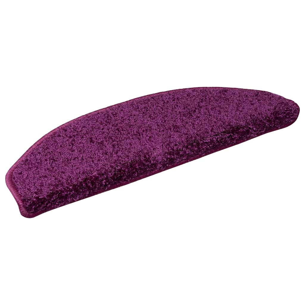 Tapetes de escada 30 peças 65x21x4 cm violeta meio redondo grande
