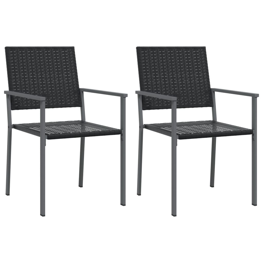 3 Pcs conjunto de jantar p/ jardim vime PE e aço