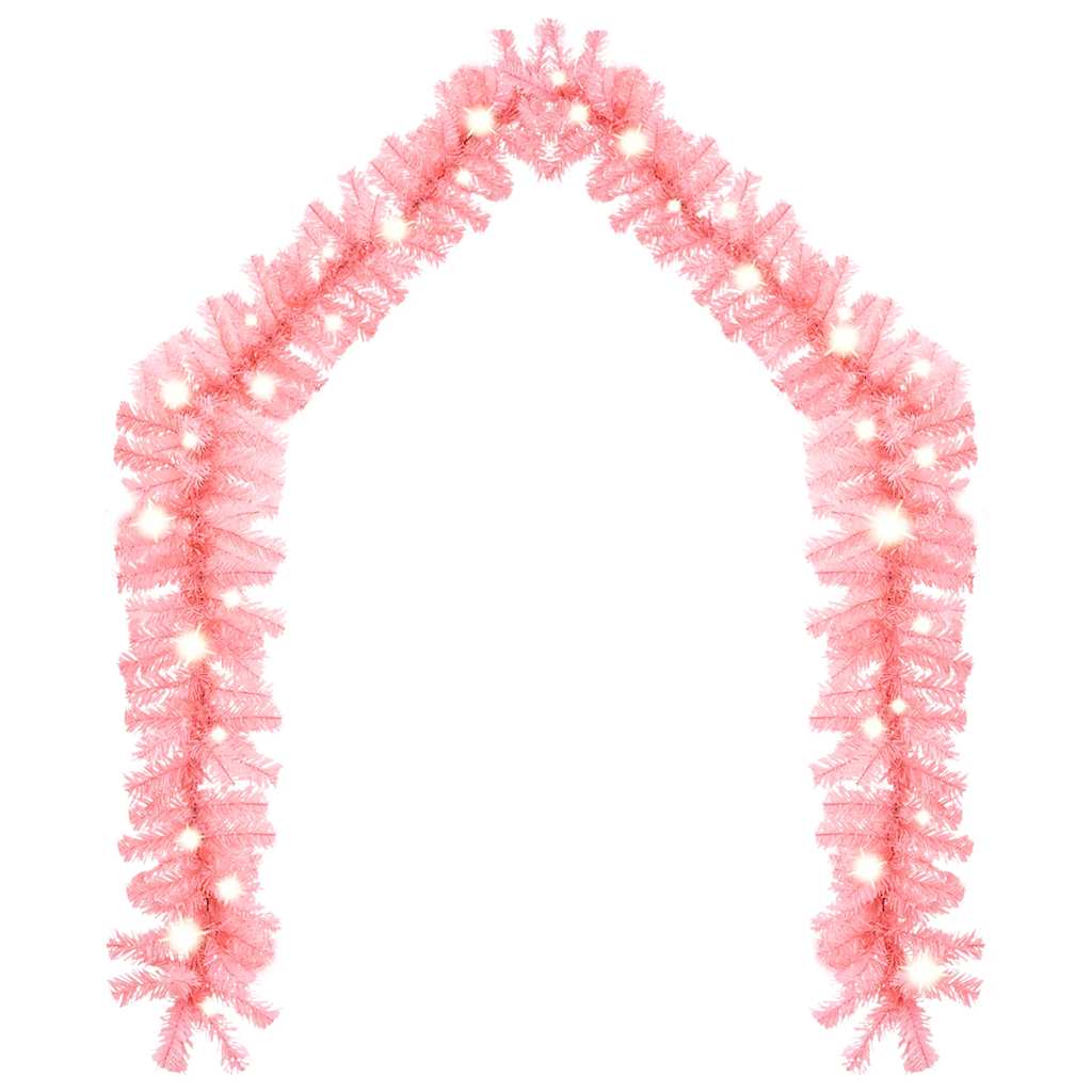 Grinalda de natal com luzes LED 10 m cor-de-rosa