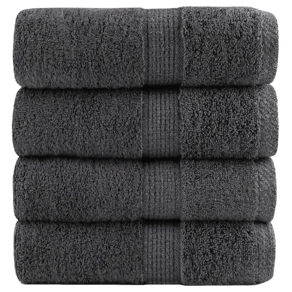 Toalhas de bidé premium solund 4pcs 30x50 cm 600 gsm antracite