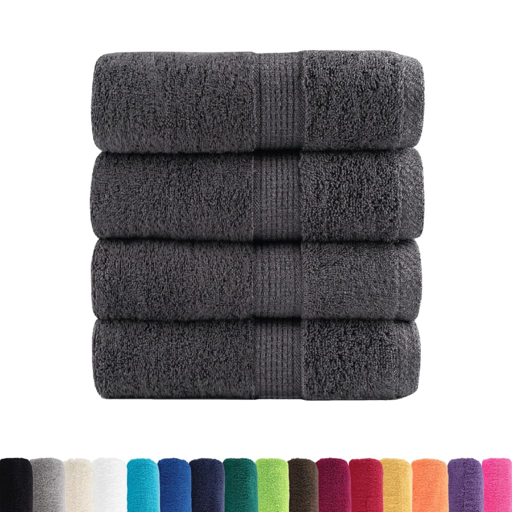 Toalhas de bidé premium solund 4pcs 30x50 cm 600 gsm antracite