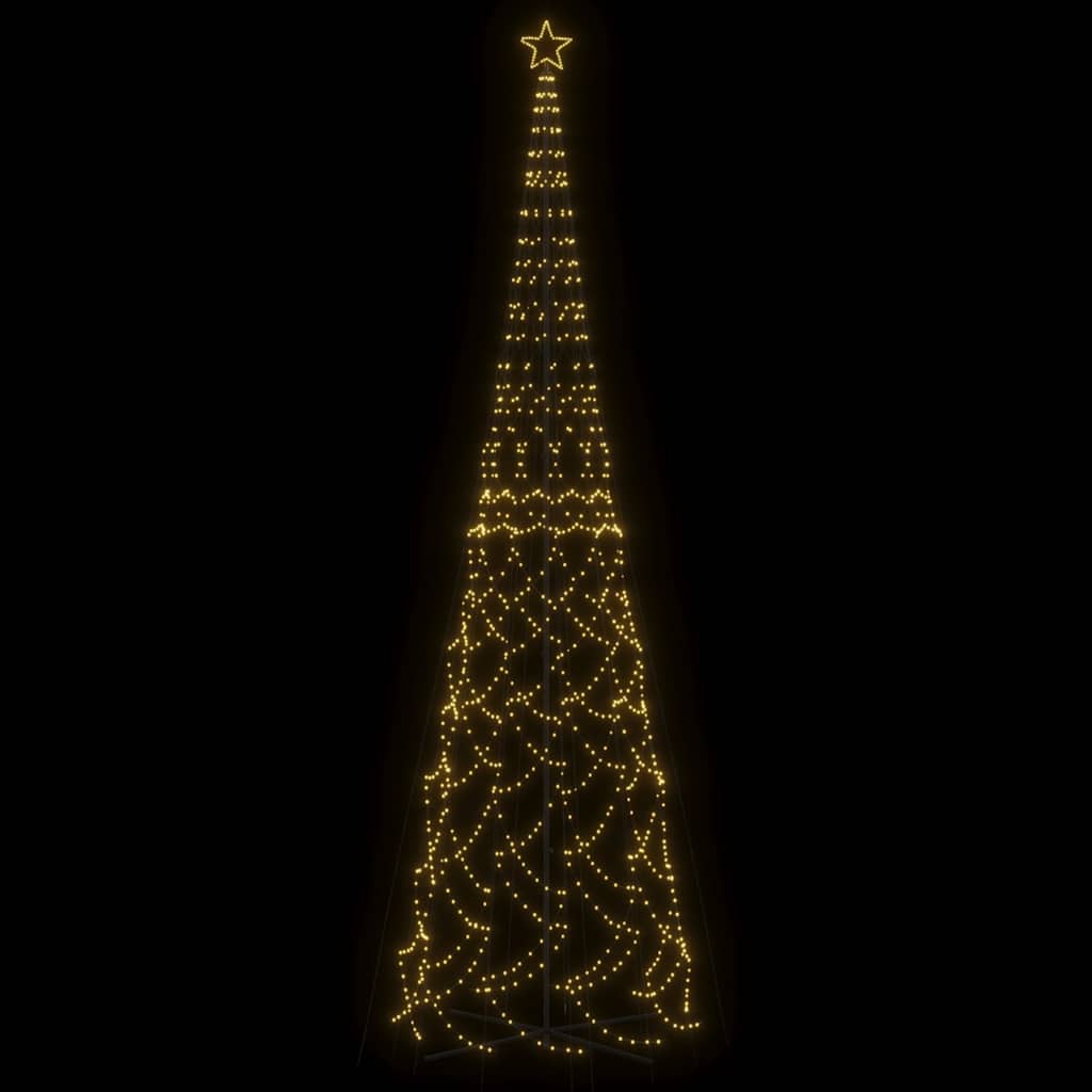Árvore de natal em cone 3000 luzes LED 230x800 cm branco quente