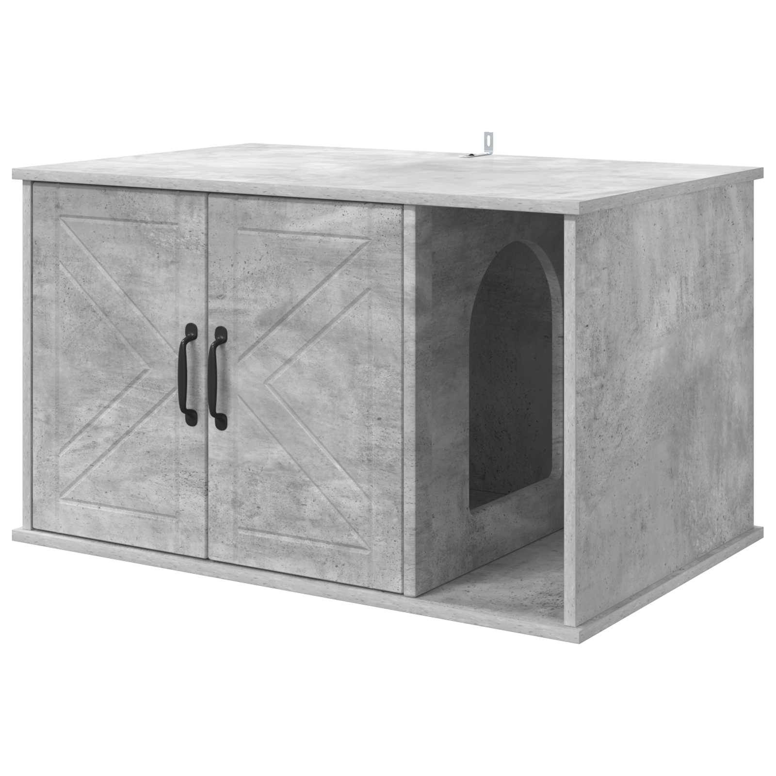 Casa para gatos concreto 85 x 55 x 50,5 cm derivados de madeira