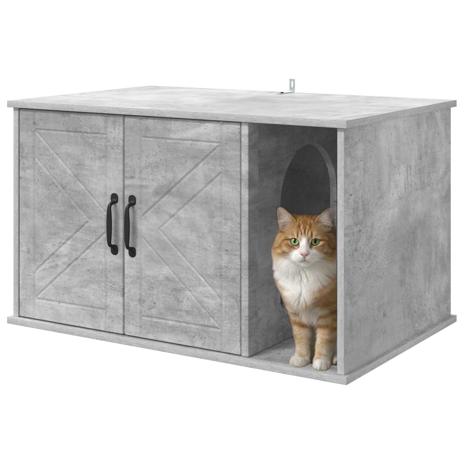 Casa para gatos concreto 85 x 55 x 50,5 cm derivados de madeira
