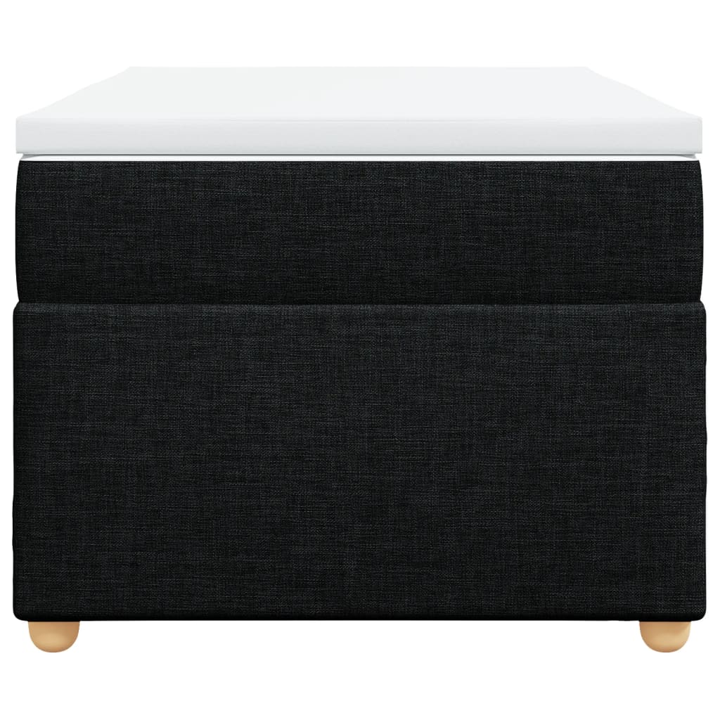 Cama com molas/colchão 90x190 cm tecido preto
