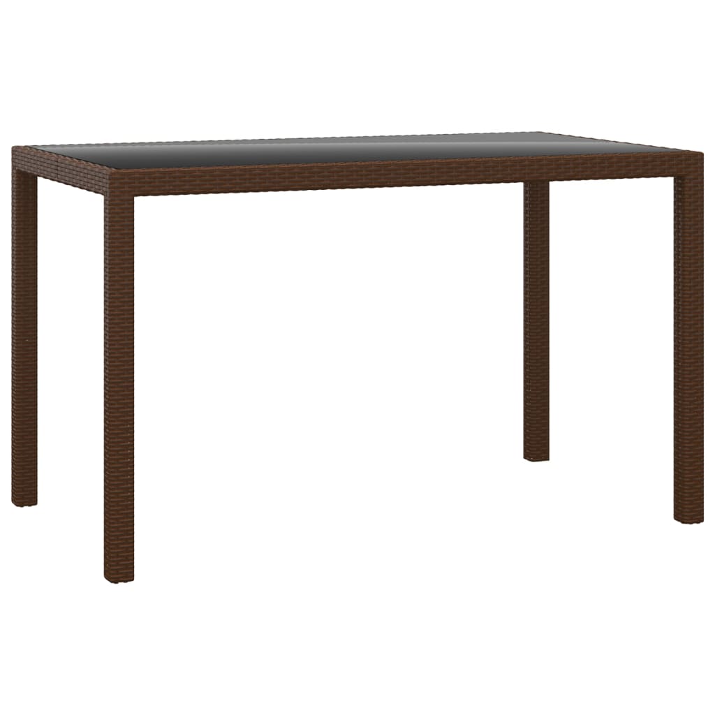 3 Pcs conjunto jantar p/ jardim c/ almofadões vime PE castanho