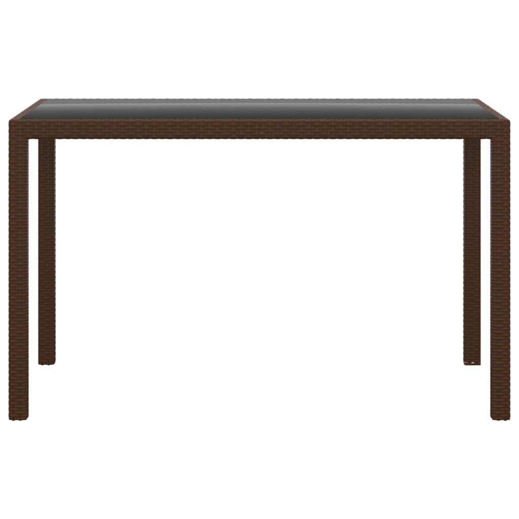 3 Pcs conjunto jantar p/ jardim c/ almofadões vime PE castanho