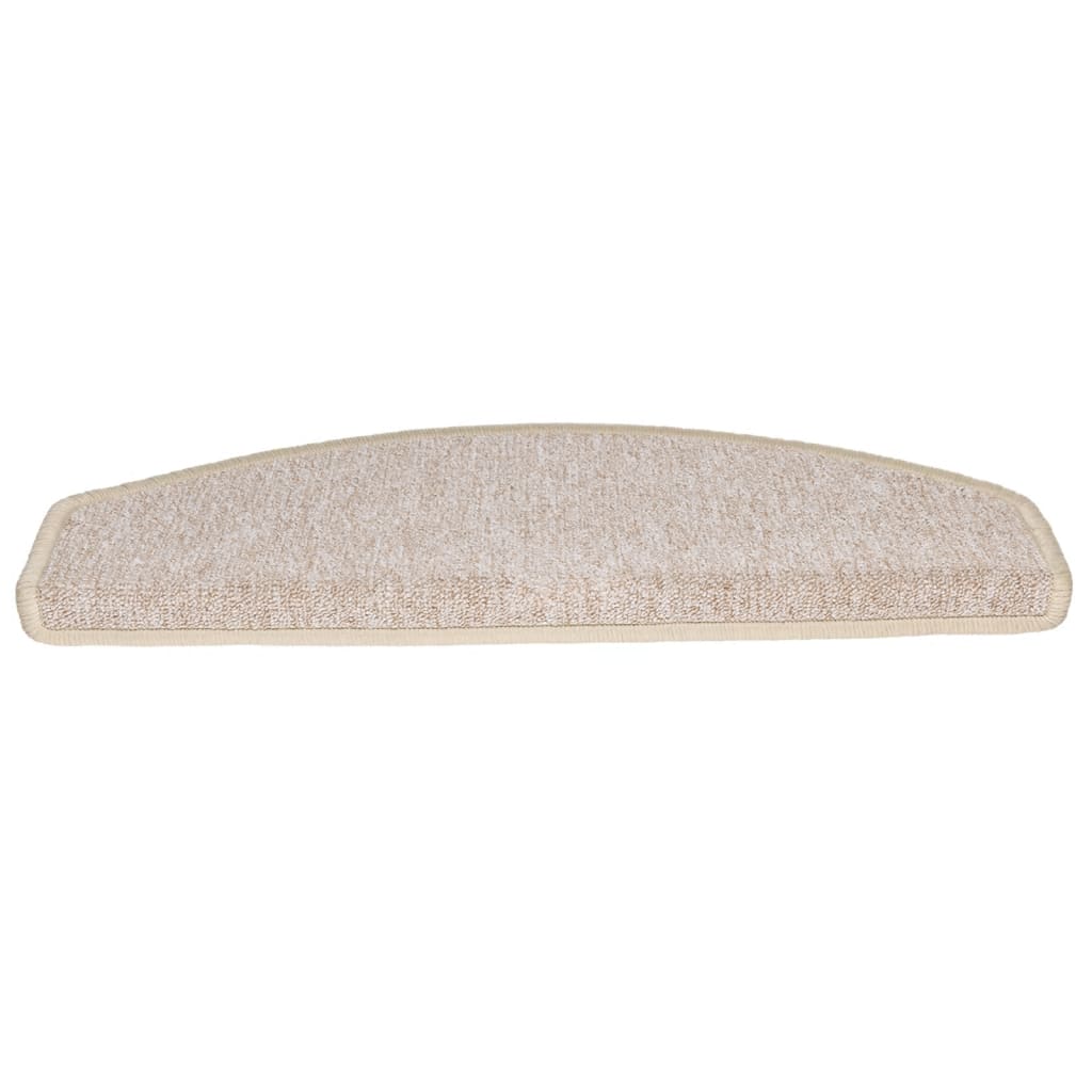 Tapetes de escada 15 peças 65x24x4 cm cinza-claro semicircular grande