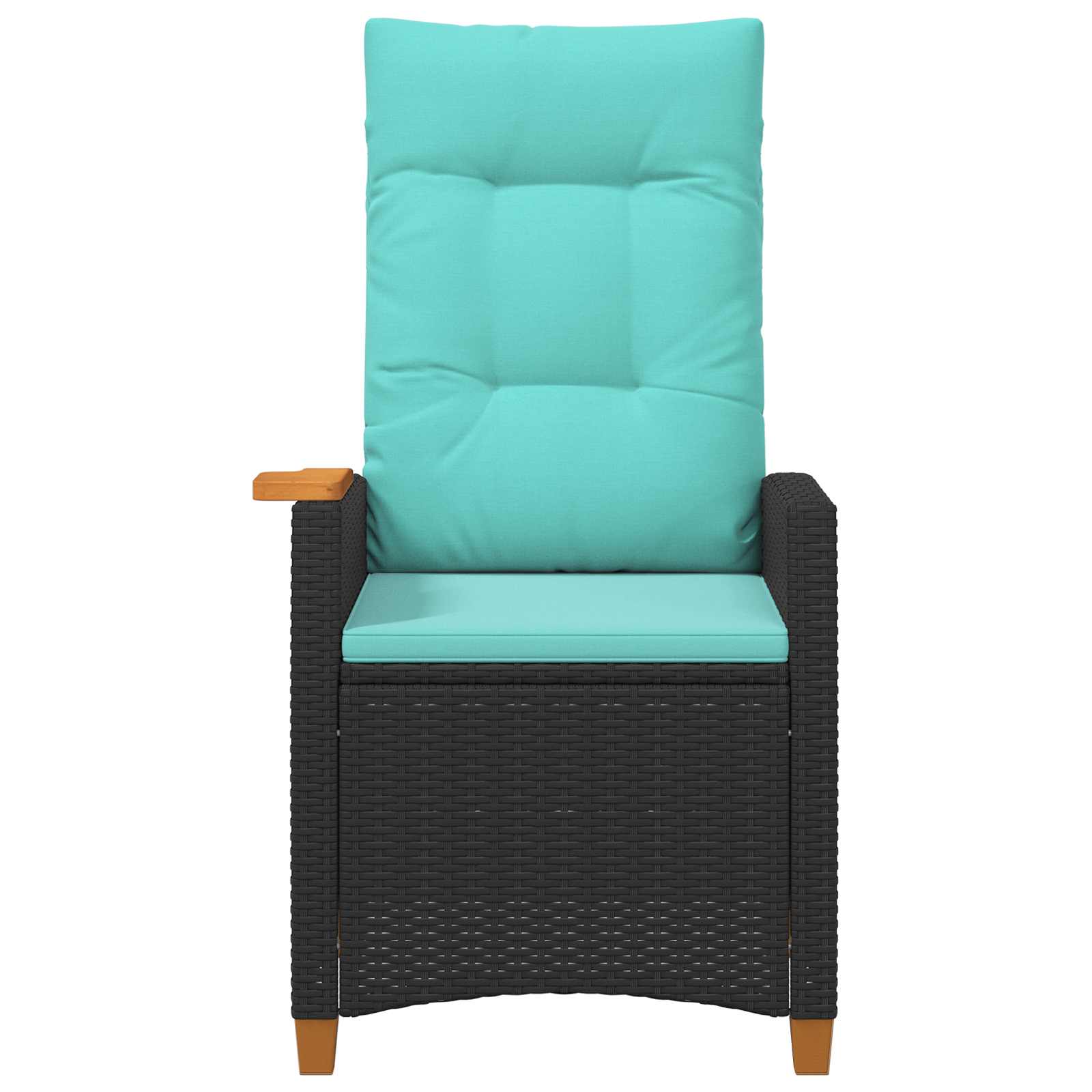 Cadeira reclinável com prato para chá 62 x 64 x 112 cm vime PE