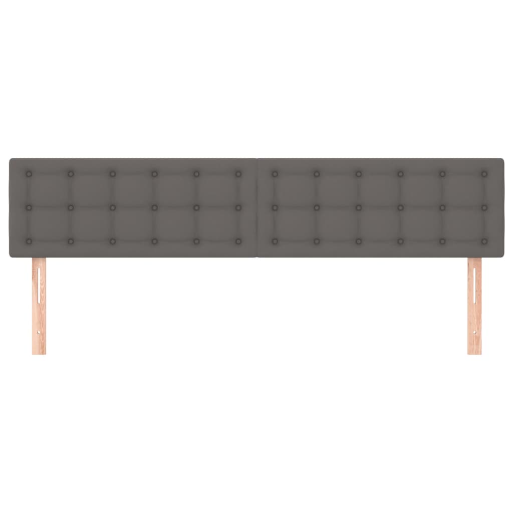Cabeceiras cinzento 200x5x78/88 cm couro artificial