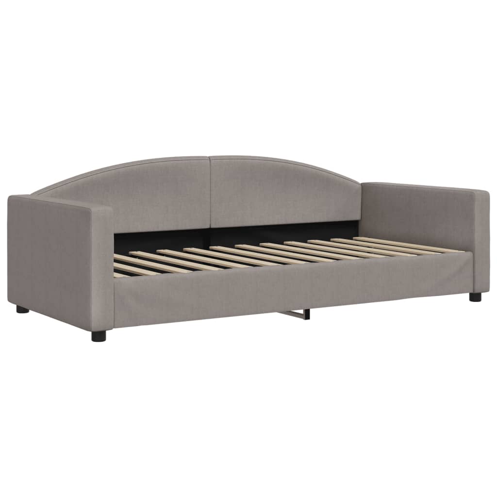 Sofá-cama c/ gavetão/colchões 90x200cm tecido cinza-acastanhado