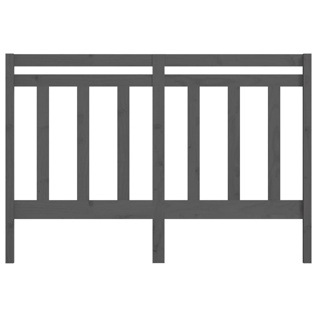 Cabeceira de cama 146x4x100 cm pinho maciço cinzento