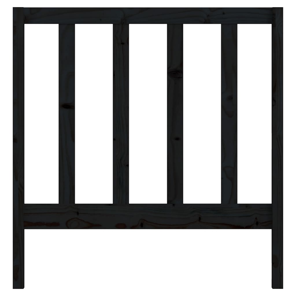 Cabeceira de cama 81x4x100 cm pinho maciço preto