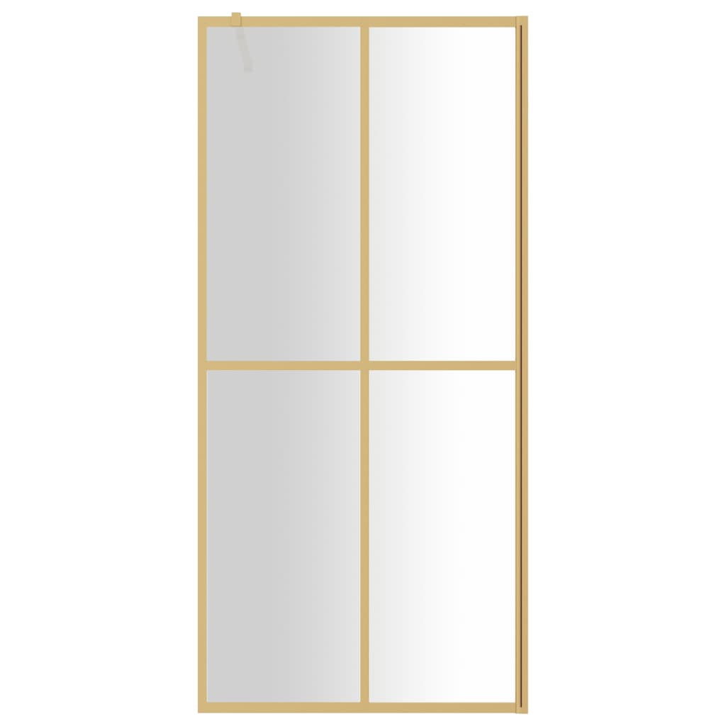 Divisória de chuveiro 90x195 cm vidro transparente esg dourado