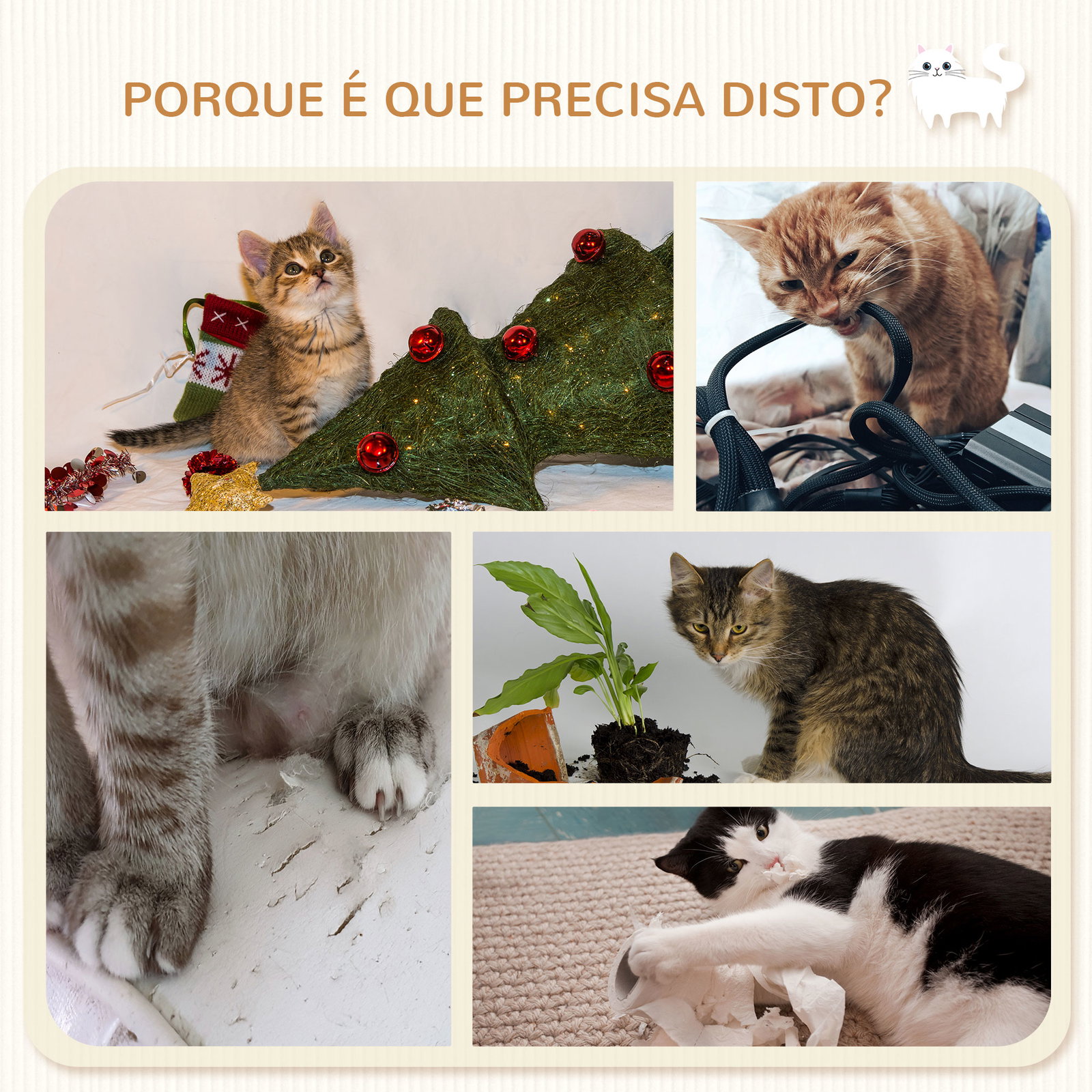 Prateleiras de escalada para gatos de parede com rede plataformas poste de sisal e escada 84,5x19x54 cm cinza e bege